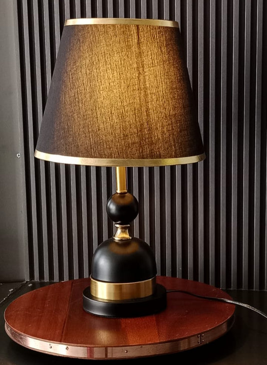 Black Cotton Table lamp with Black Base Model 8633