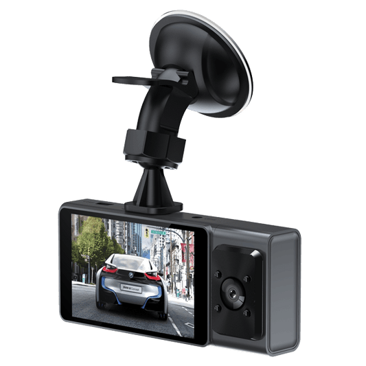 DashCam4 Dash Cam 3.0 inch IPS Screen with 3 channel Front,Interior,Rear Car Camera