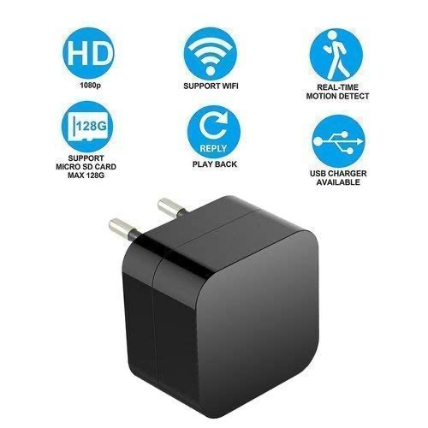 4K Camera WiFi Night Vision 1920P x 1080P HD USB Wall Charger WiFi Camera for Security Surveillance Motion Detection Remote Viewing IP Camera