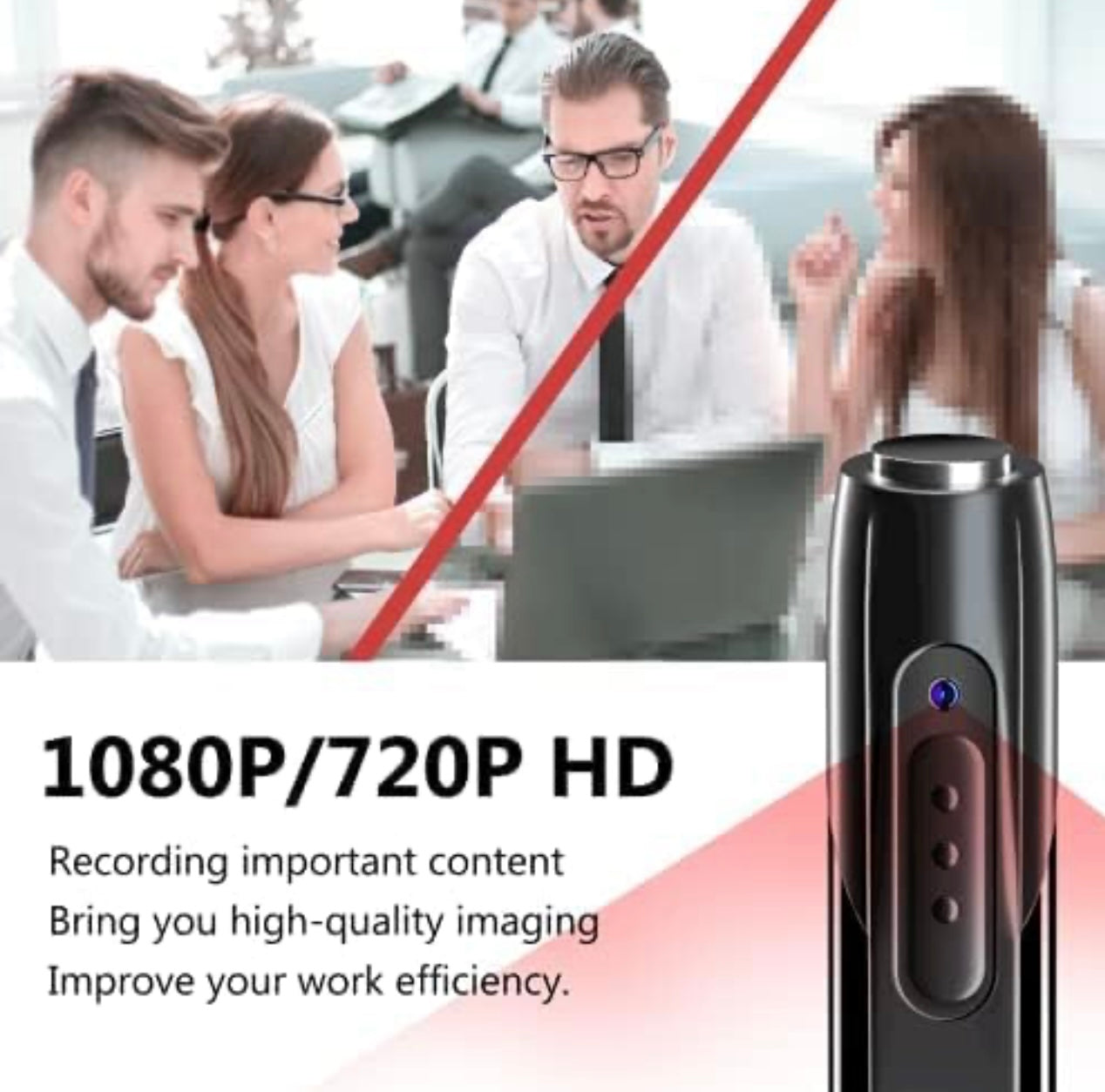 V8 Pen Camera 1080P Audio & Video Recorder HD Rechargeable