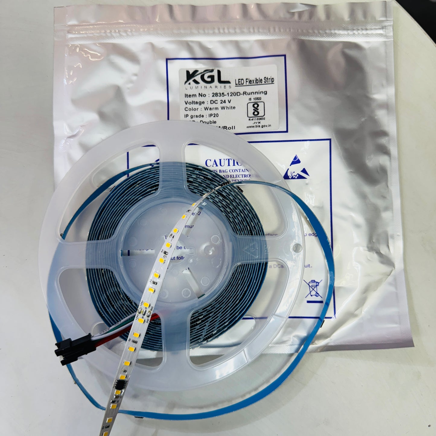 KGL R111 Setup with Running Strip Light, 5A Power Supply & Controller . 120 Led per meter 5 meters strip