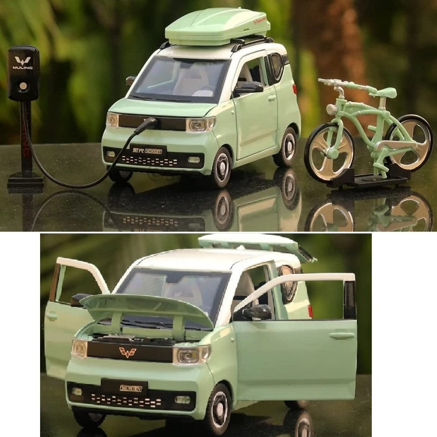 1:24 Mini EV Car Die Cast Model Simulation Diecast Metal Alloy Model car Sound Light Pull Back Collection Kids Toy Gifts A550