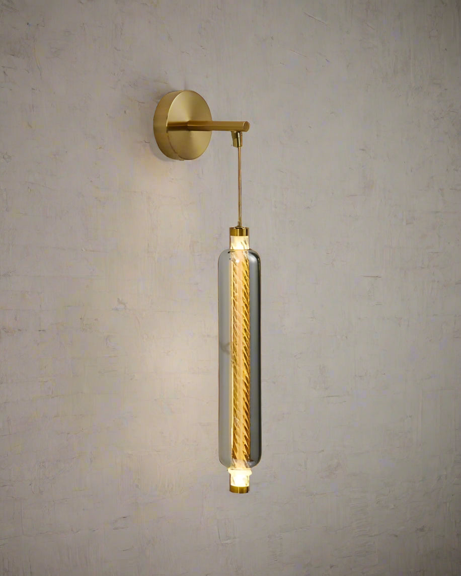 Amber Design Adjustable Style Glass Wall Light