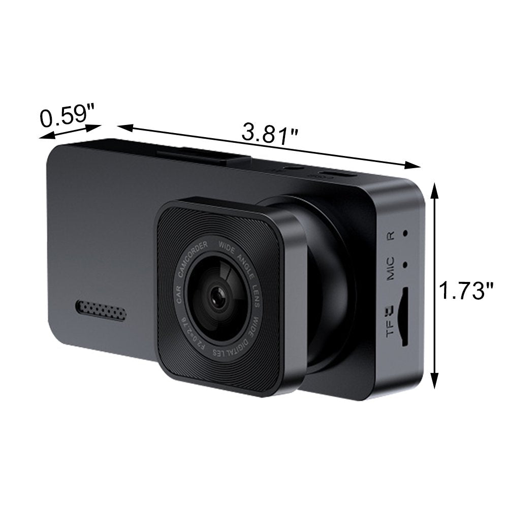 DashCam3 - 3 Channel Dash Cam Front and Rear Inside, Full HD 1080P Dash Camera for Cars, Dashcam Three Way Triple Car Camera with IR Night Vision, Loop Recording, G-Sensor, Parking Monitor, 24H Recording