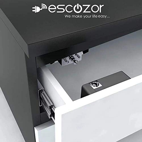 Escozor® Metal Invisible or Hidden NFC Smart Digital Lock Specially Designed For Wardrobe, Cabinet or Drawer Master & User Cards With Lock (Black , Polished)