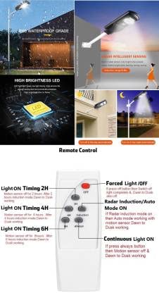 Solar All in ONE Street Light with Remote, Induction - Motion Sensor Inbuilt