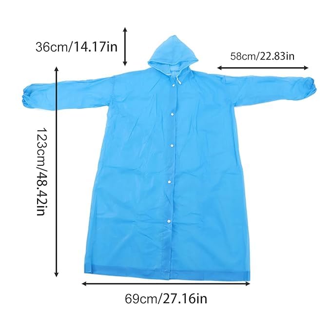 Heavy Reusable Raincoat Rain Cape Comfortable Rainwear Waterproof Reusable Rain Jacket