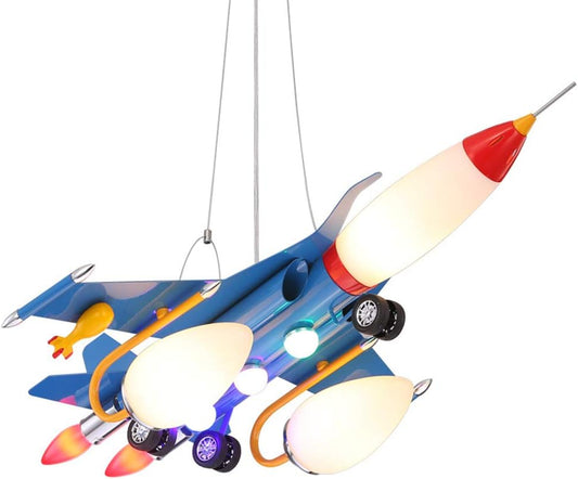 Cartoon Airplane Missile Ceiling Light Metal Hanging Chandelier cot Kids Room For Children Play School