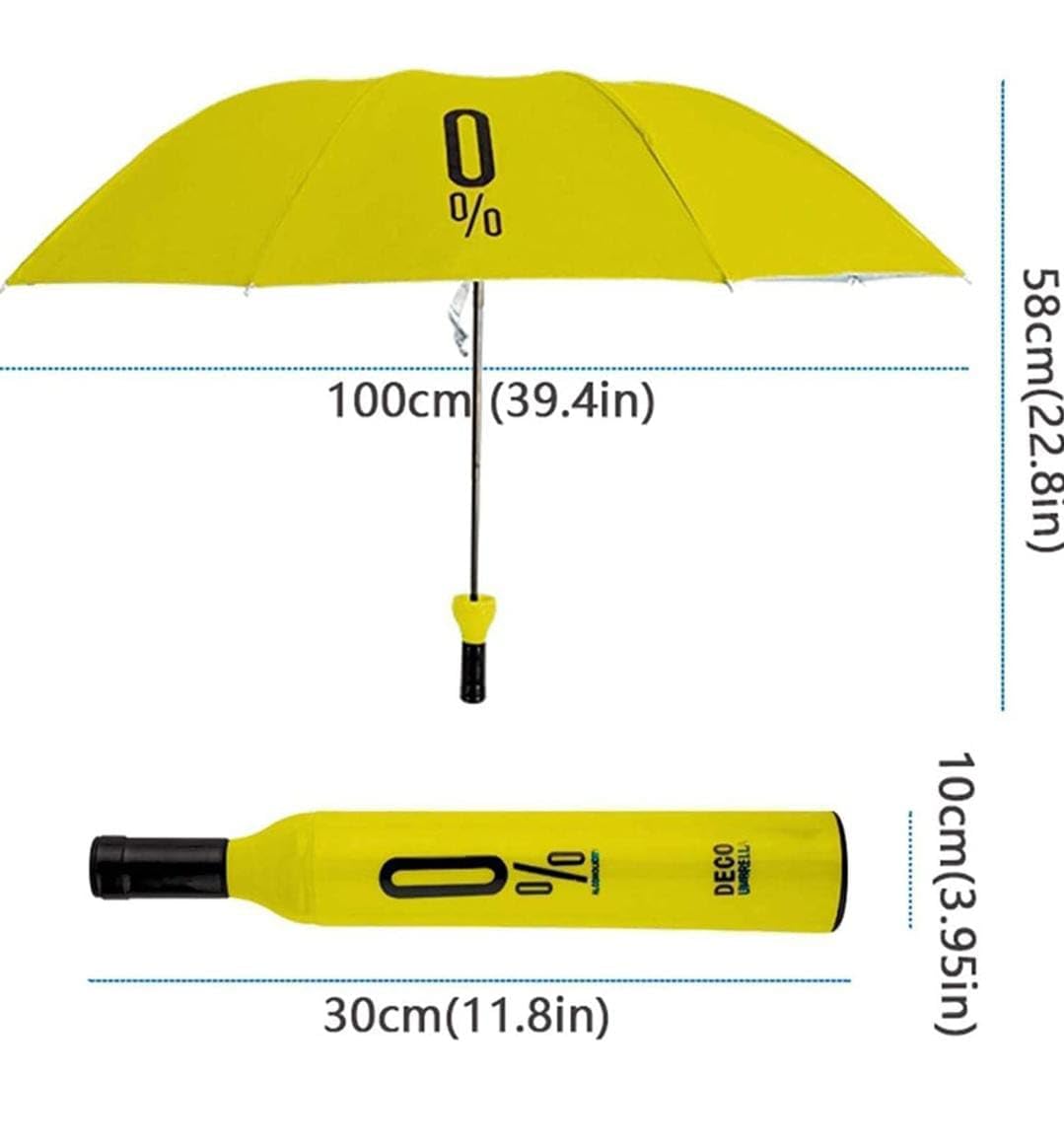 Bottle Shape Compact Foldable Umbrella Random Colour