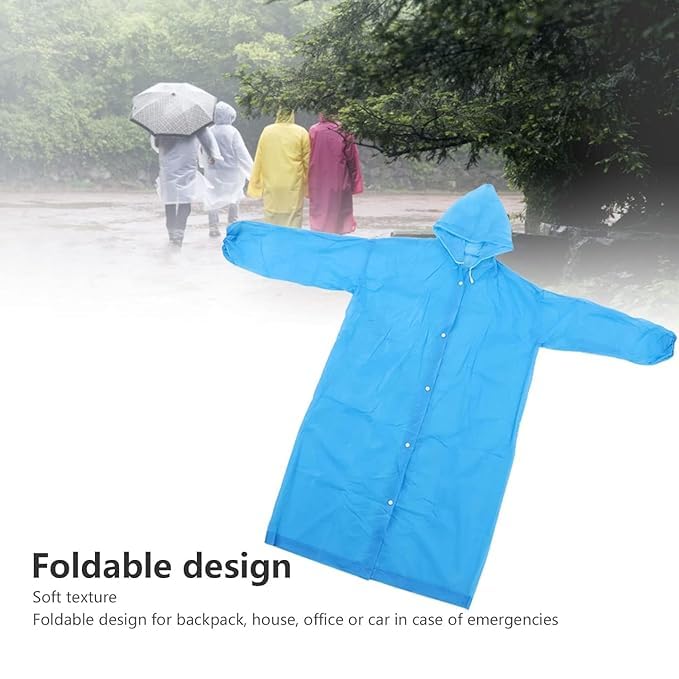 Heavy Reusable Raincoat Rain Cape Comfortable Rainwear Waterproof Reusable Rain Jacket