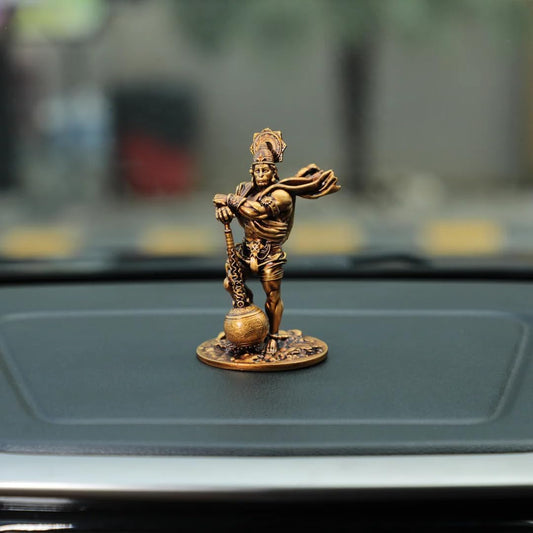 Resin Bahubali Hanuman Ji Idol for car dashboard Item Hanuman Murti Statue for Gift (1 Piece)