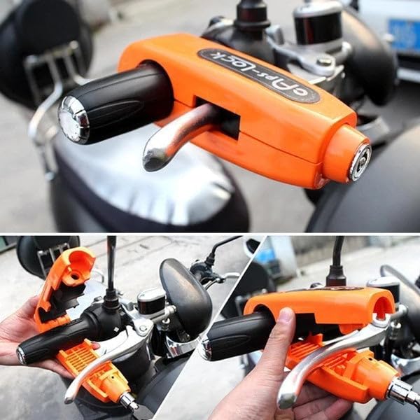 Heavy Duty Bike Brake Lock - Locking System by Holding Handle Bar with Brake Lever - Assorted Colour