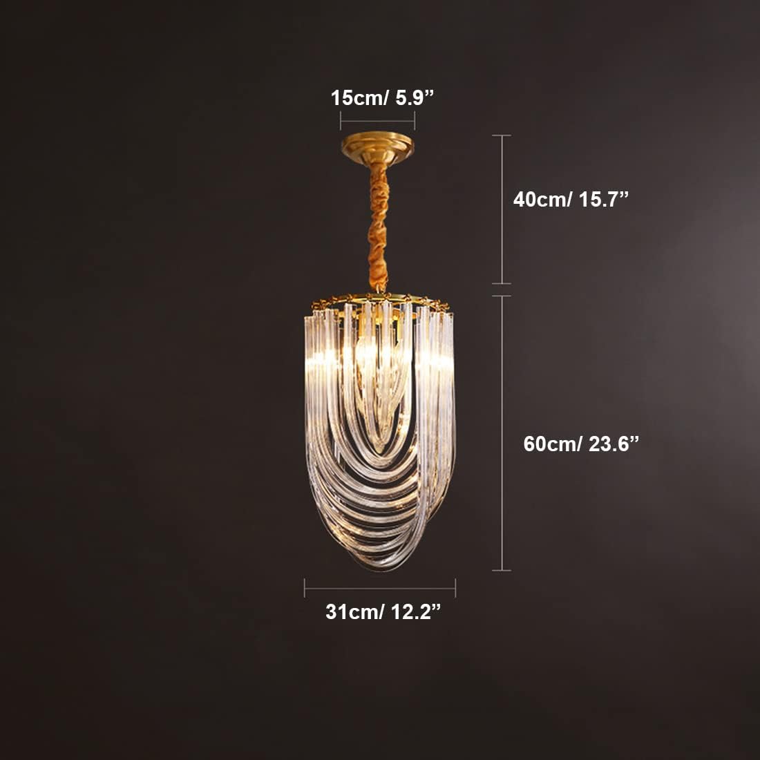 Series 33316 Modern Crystal Gold Chandelier