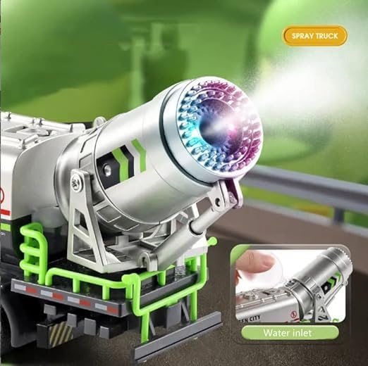 Spray Sprinkler Alloy Model Sound and Light Collection Diecast Toys Water Cannon Truck Toys for Kids