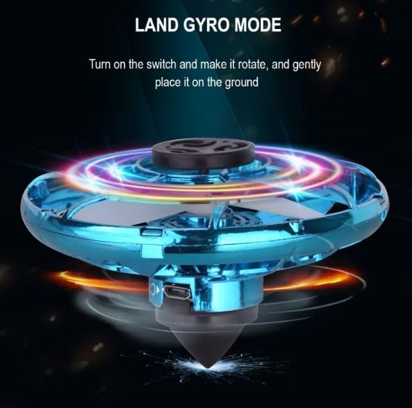 UFO Fingertip Upgrade Flight Gyro Flying Spinner Decompression Toy for Adult and Kids [(Multicolor)]