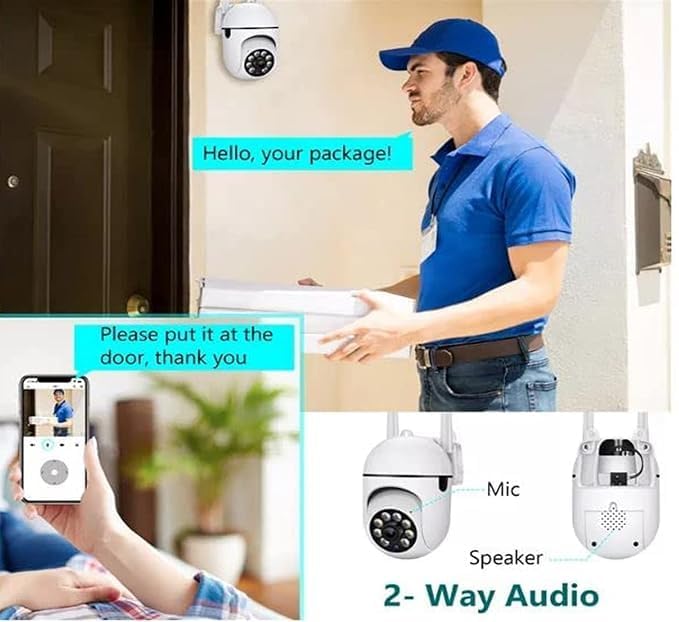 Wi-Fi Camera CCTV Camera 1080p Wireless PTZ Bulb Shape V380 Pro Indoor 360° Smart Home Security Camera