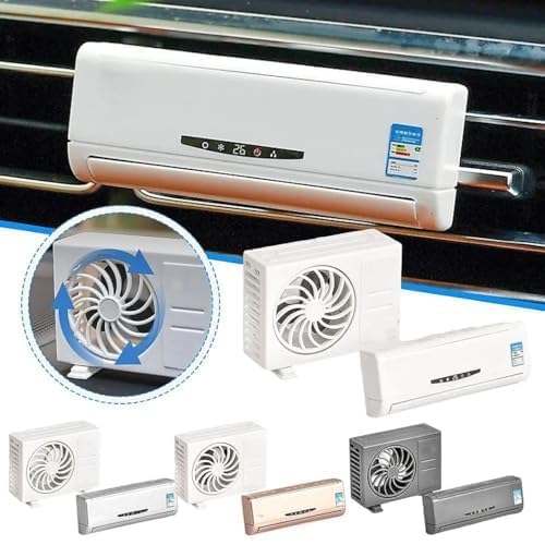 Split AC Design Solar-Powered Built-in Perfume Diffuser for Dashboard and AC Vent Car Air Freshener