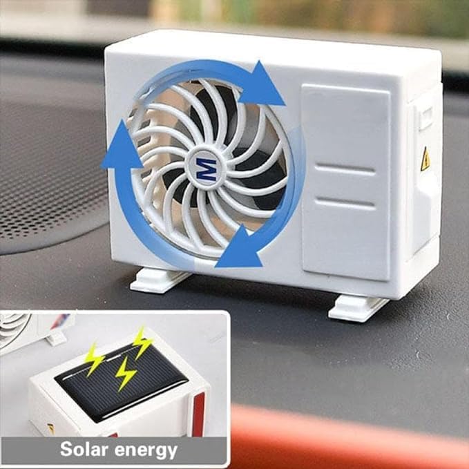 Split AC Design Solar-Powered Built-in Perfume Diffuser for Dashboard and AC Vent Car Air Freshener