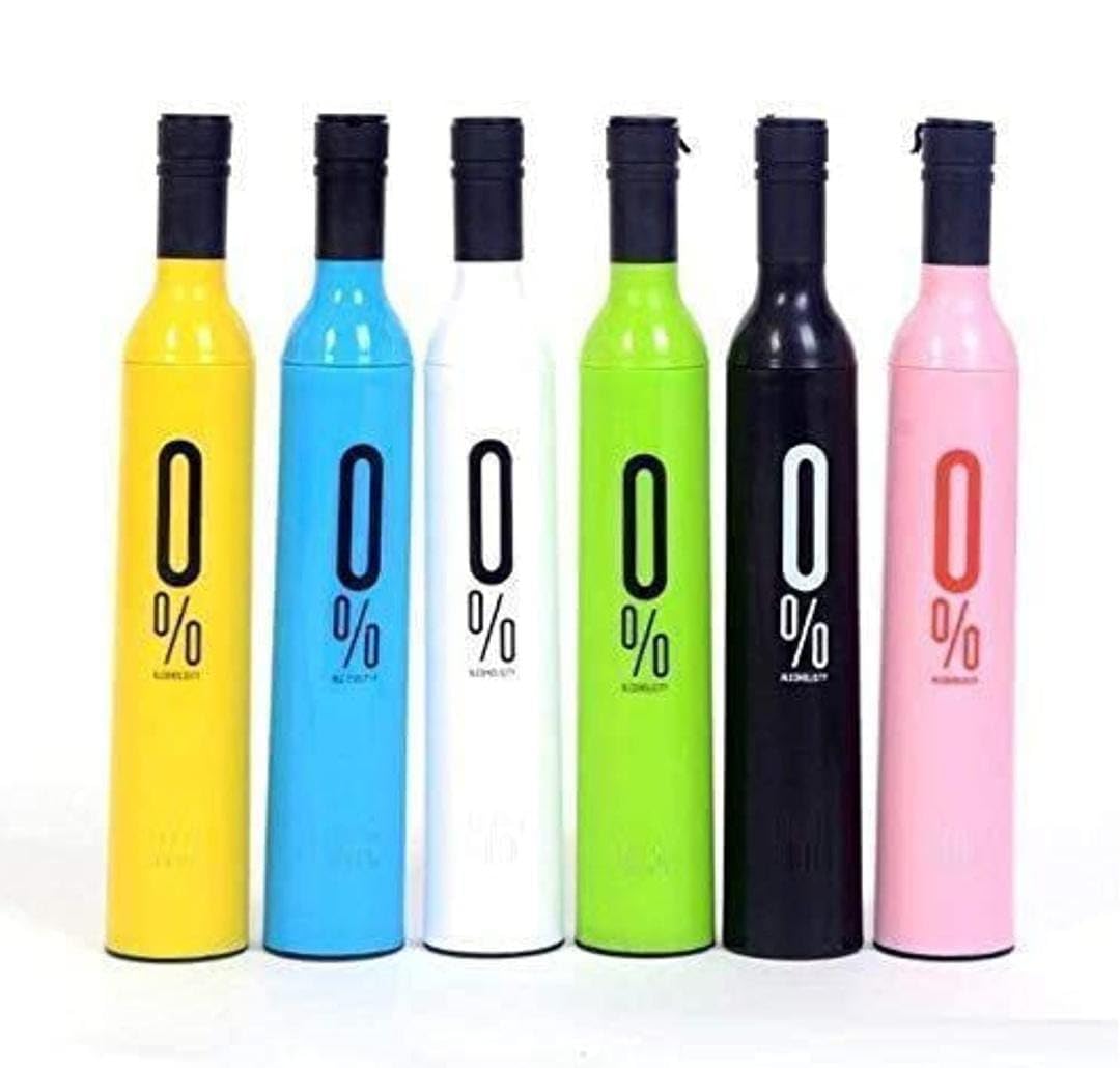 Bottle Shape Compact Foldable Umbrella Random Colour