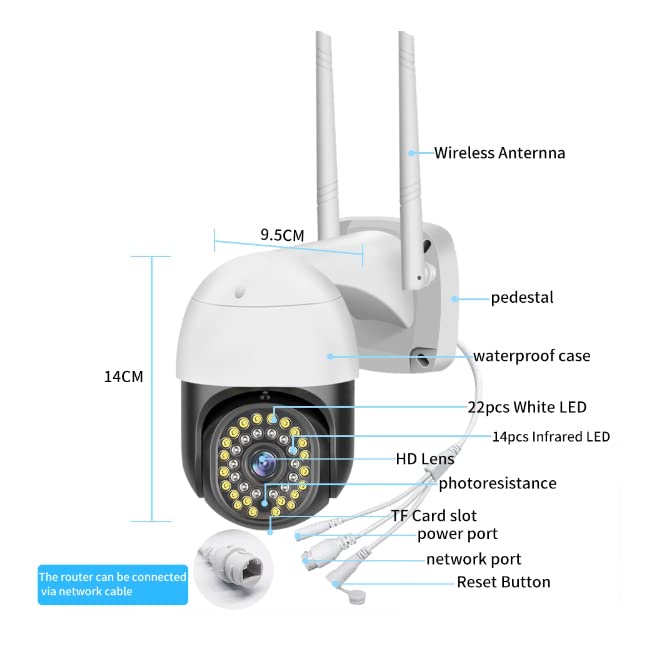 3MP Nightowl WiFi Home Security Camera Designed for High Performance Night Vision Outdoor Weatherproof Usage