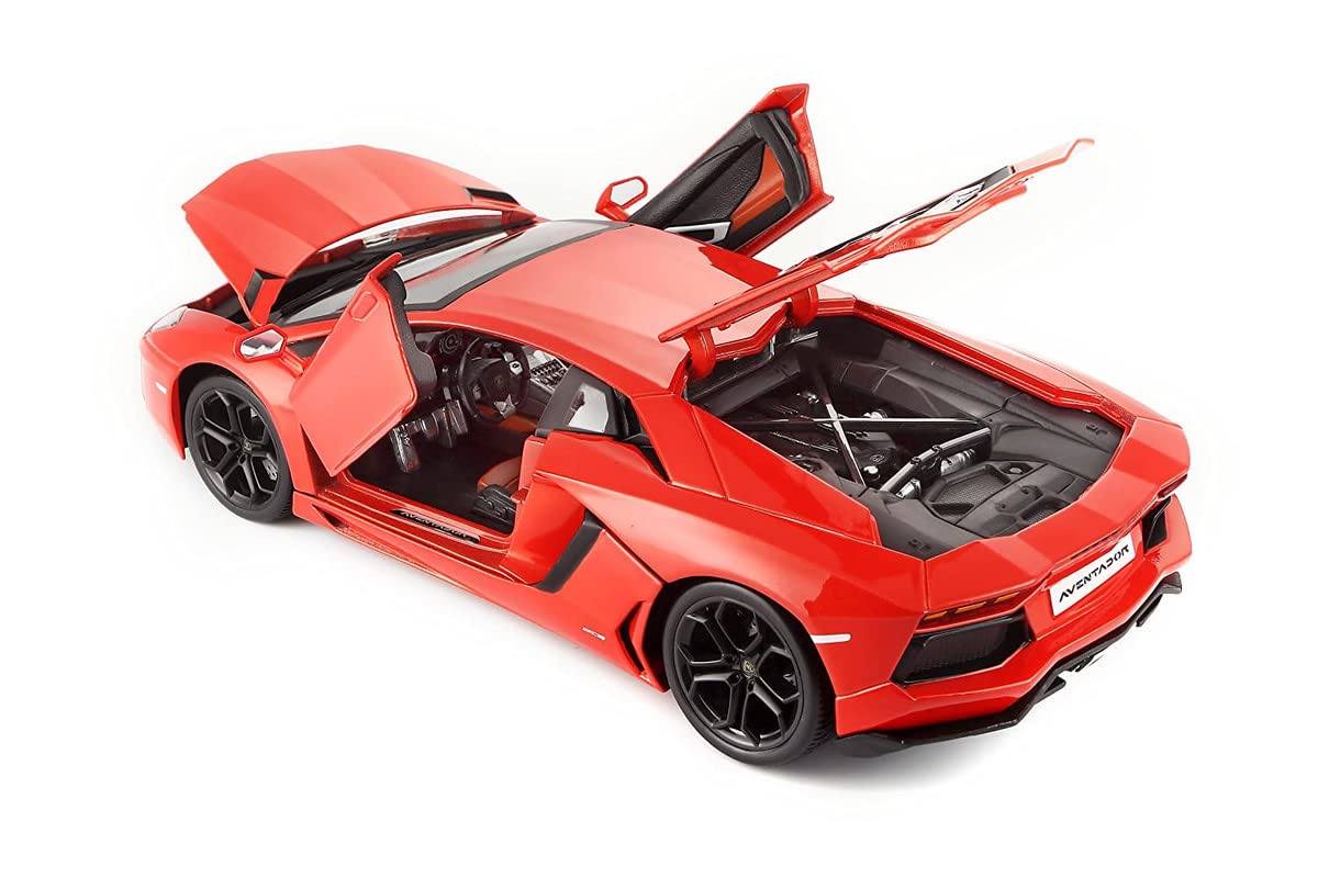 Alloy Metal Pull Back Die-cast Car 1:24 Lamborgini Aventador Diecast Metal Toy car with Openable Doors & Light, Music Boys Gifts Toys for Kids