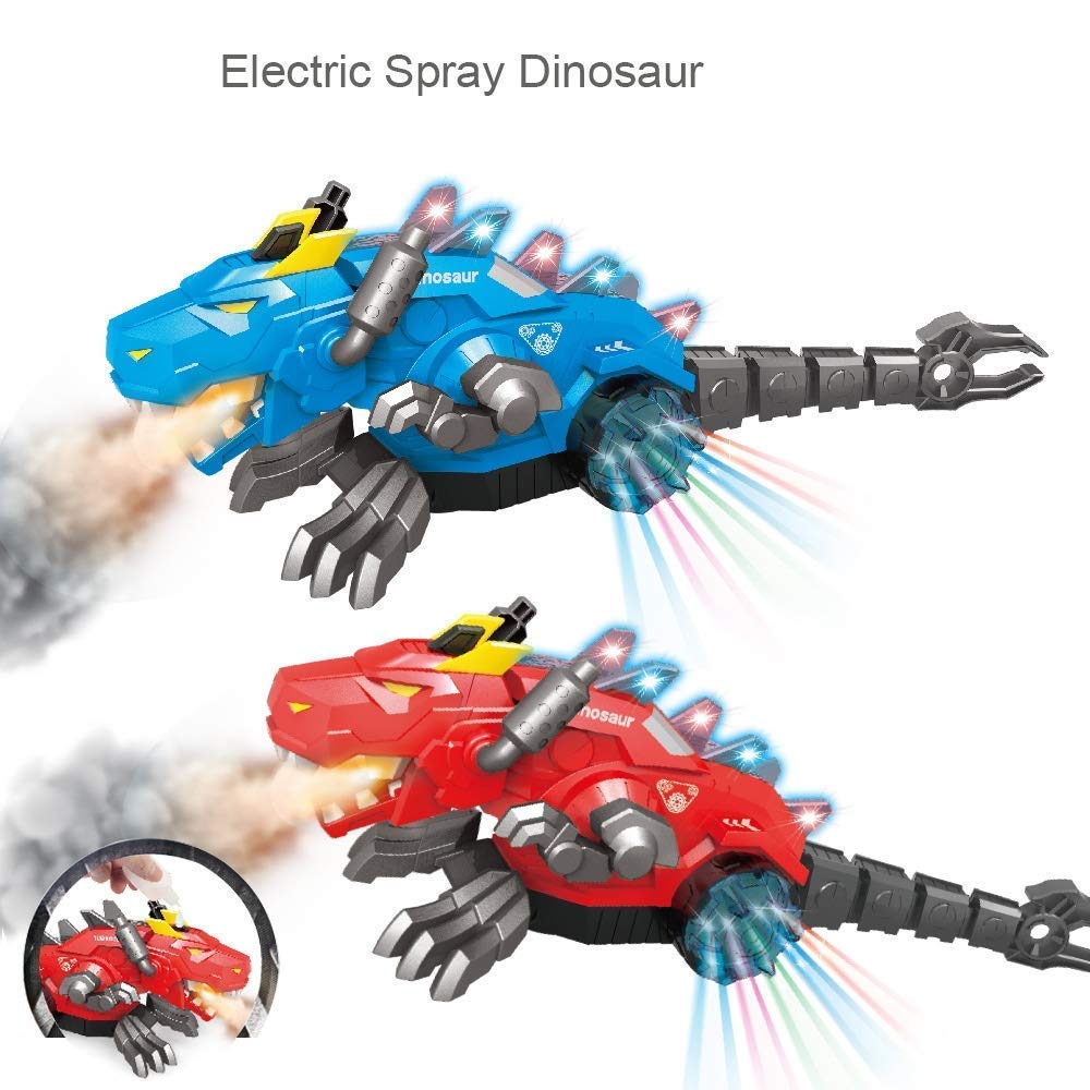 Mist Spraying Mechanical Transformer Robot Dragon Toy with LED Light and Sound Toy for Kids