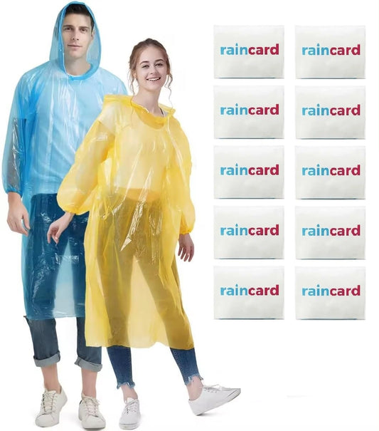 Disposable Rain Card for Emergency Use Waterproof Rain Coat