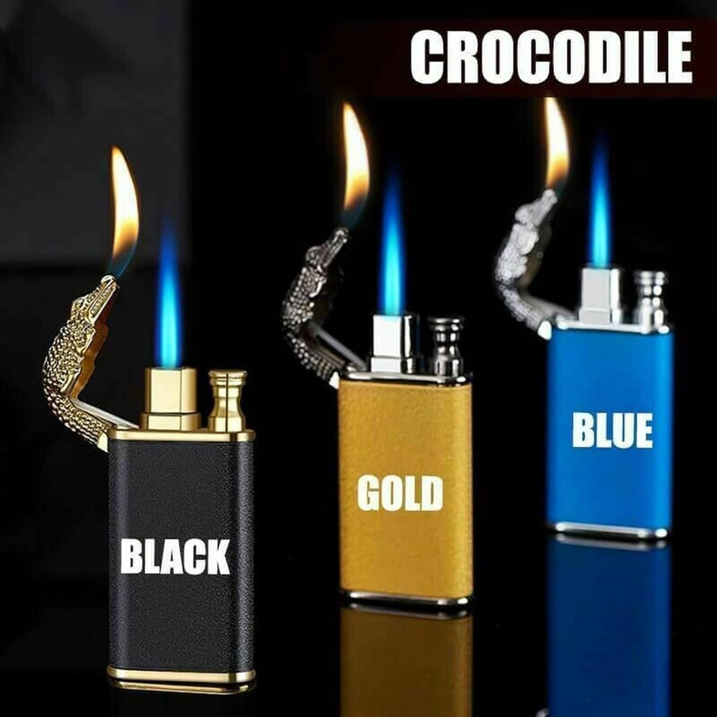 Double Flame Dragon Lighter,Lighter Outdoor Windproof Lighter Dual Arc Lighter Electric Lighters,Gas Not Included (Black)