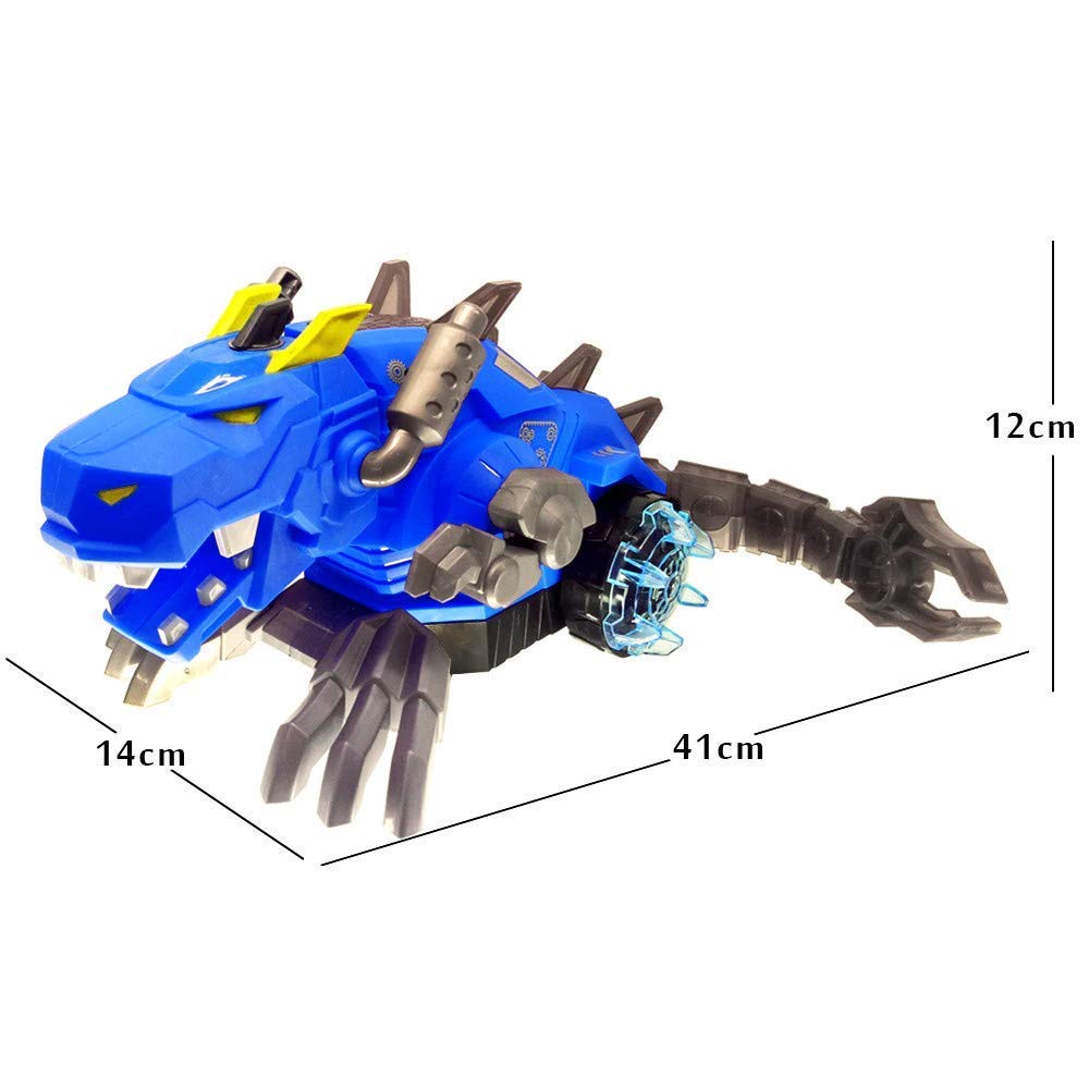 Mist Spraying Mechanical Transformer Robot Dragon Toy with LED Light and Sound Toy for Kids