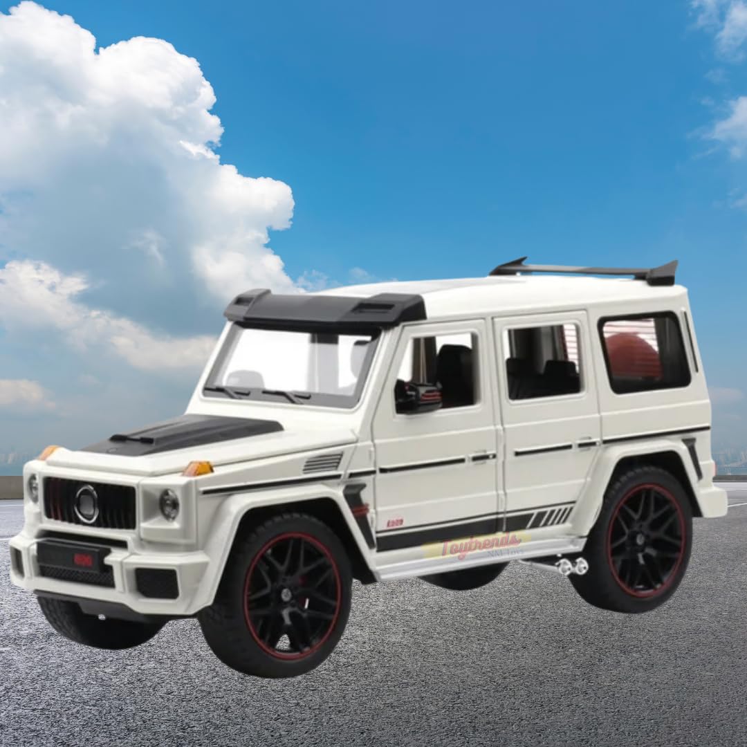 1:24 Die Cast G Wagon,Big Size Pullback Babosi Toy Car with Lights Sound, Scale Model Metal Car with Door Opening