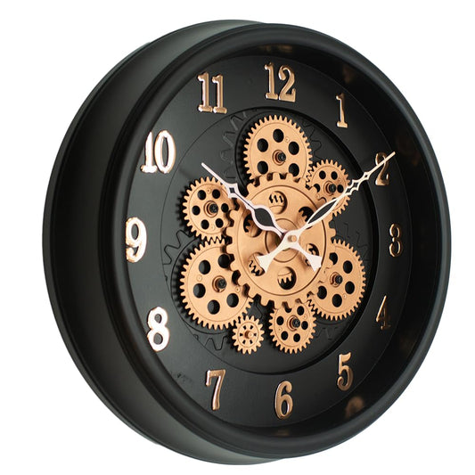 Rotating Geared Wall Clock, 40 CMs Diameter, Glass Face