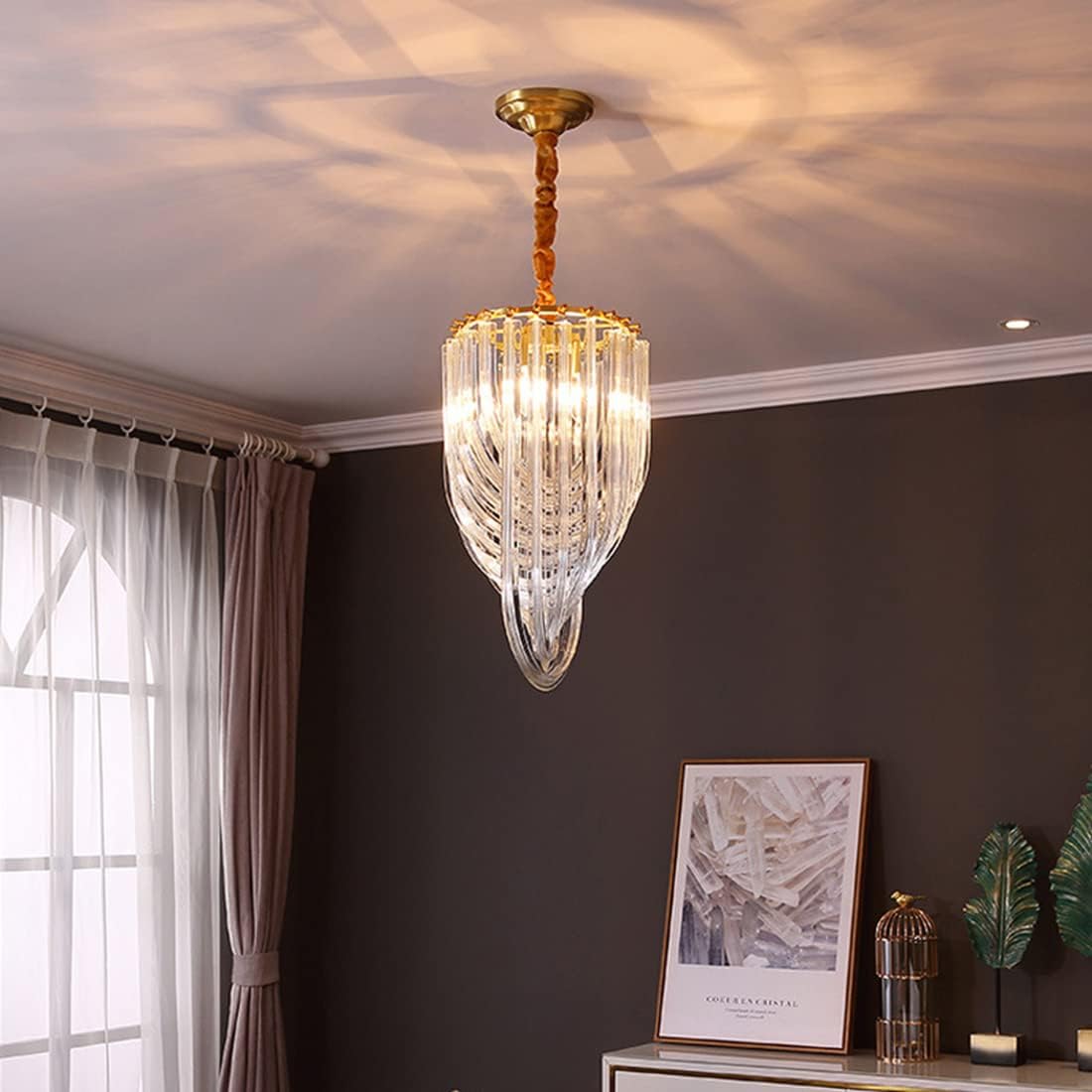 Series 33316 Modern Crystal Gold Chandelier