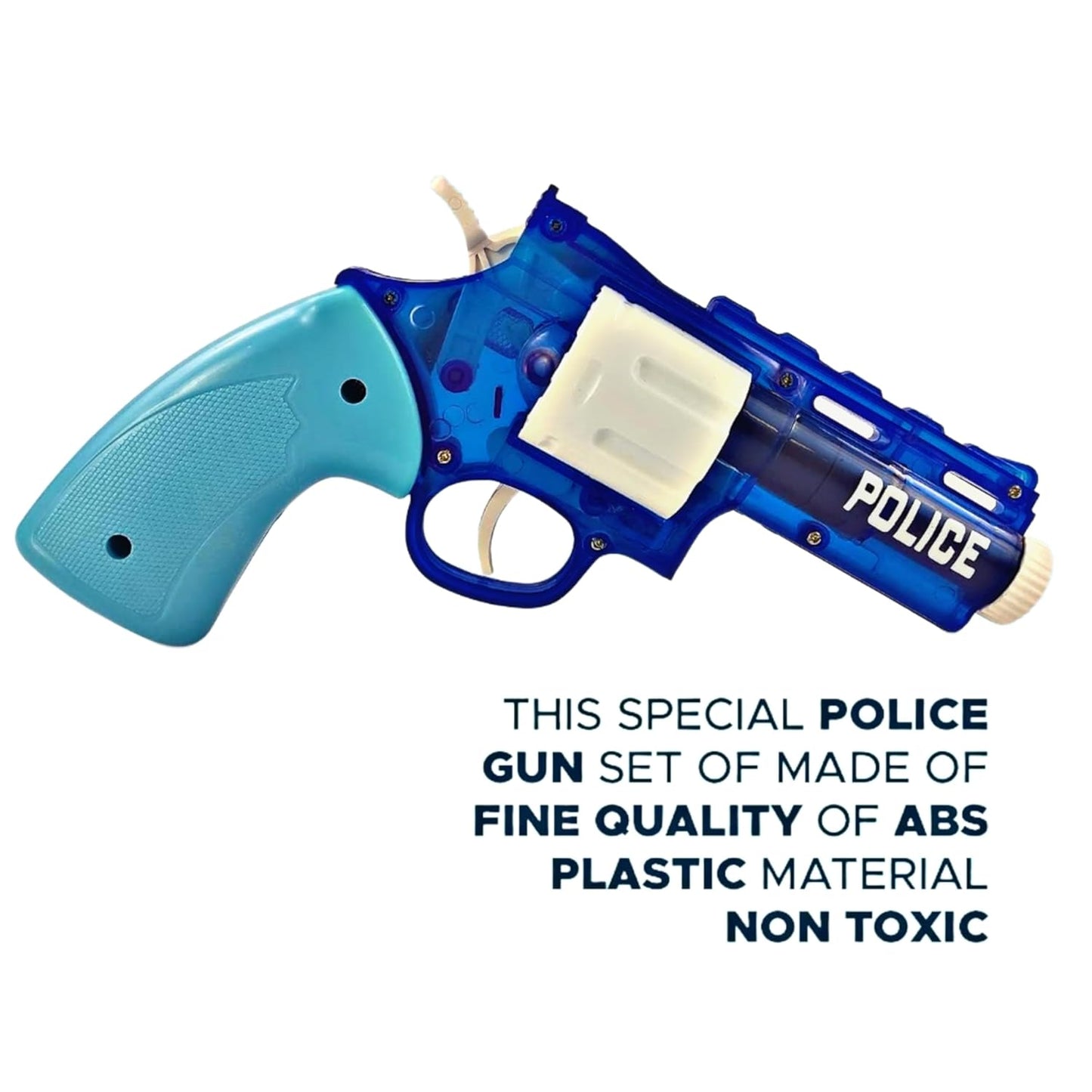 G400 Police Pistol Gun Foam Little Soldier Gun Toy, Safe and Long Range with 10 Bullets Dart for Boys and Girl (Blue)