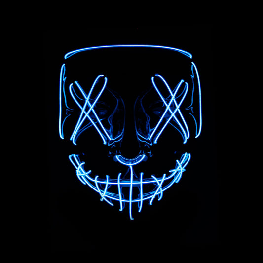 Hookaba:Dark Dazzle-Unisex LED Mask for Halloween, Birthday Party,Wedding Party, DJ night, Live Concert