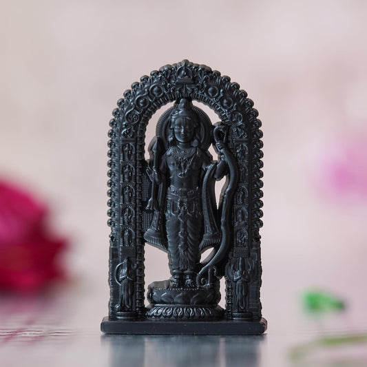 Premium Ram Lalla Statue for Car Dashbord and Home Decor | Ram Lalla Idol Ayodhya Shree Ram Murti Showpiece (2.75" Inches-Resin)