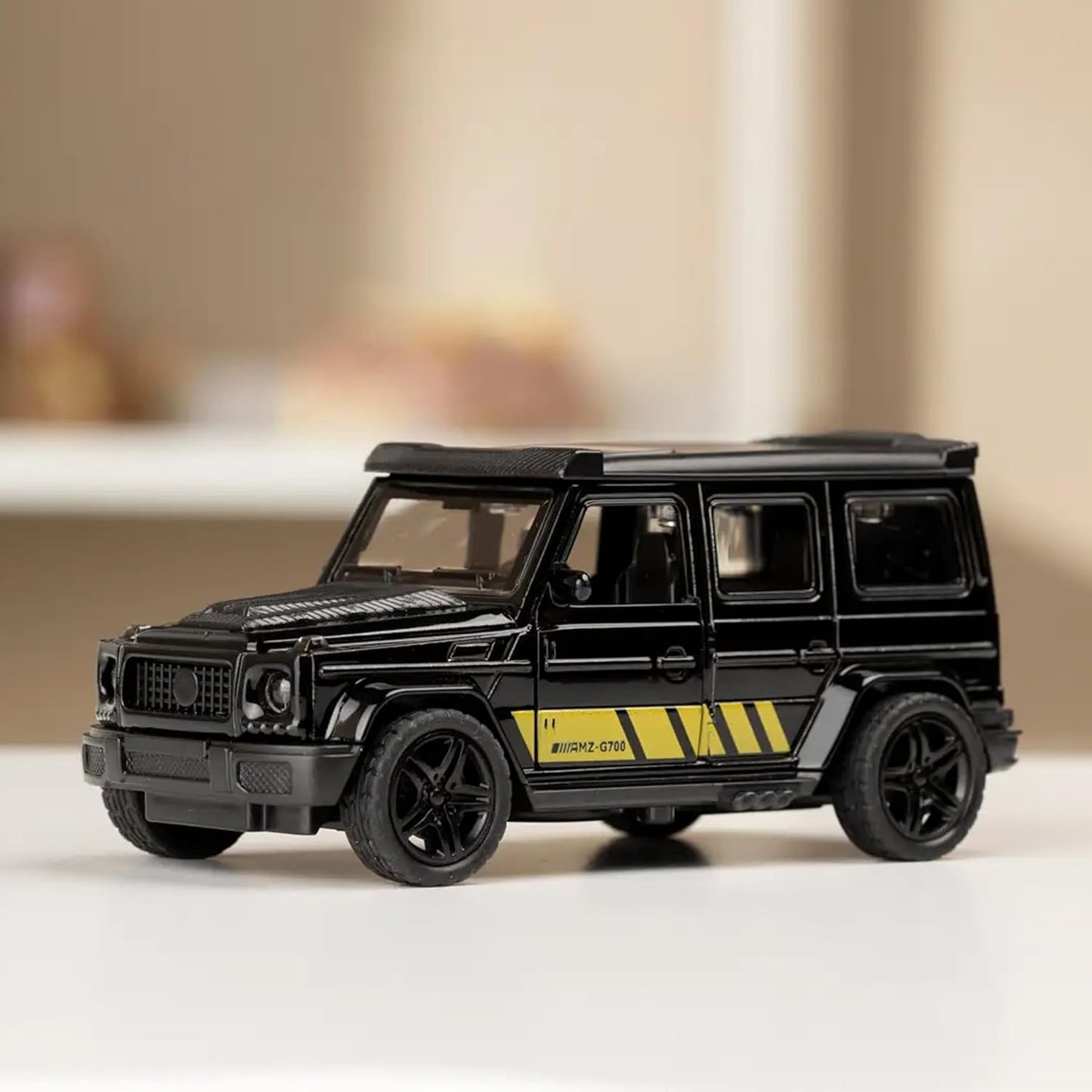 1:36 Diecast Metal G Wagon Model Car - 1:36 Scale, Black, Openable Doors for Collectors and Kids Random Colours