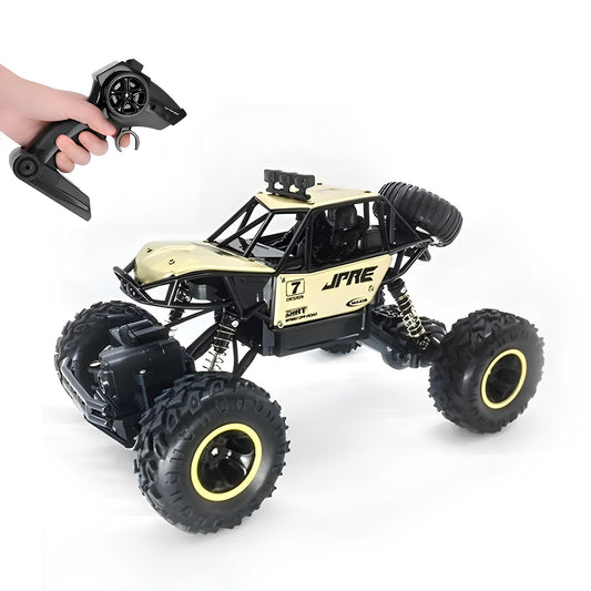 Big Size 1:16 Scale Rock Crawler Remote Control Plastic Racing Car, 4 Wheel Drive Metal Alloy Body Remote Control Rock Climber High Speed Monster Car (Assorted Colour)