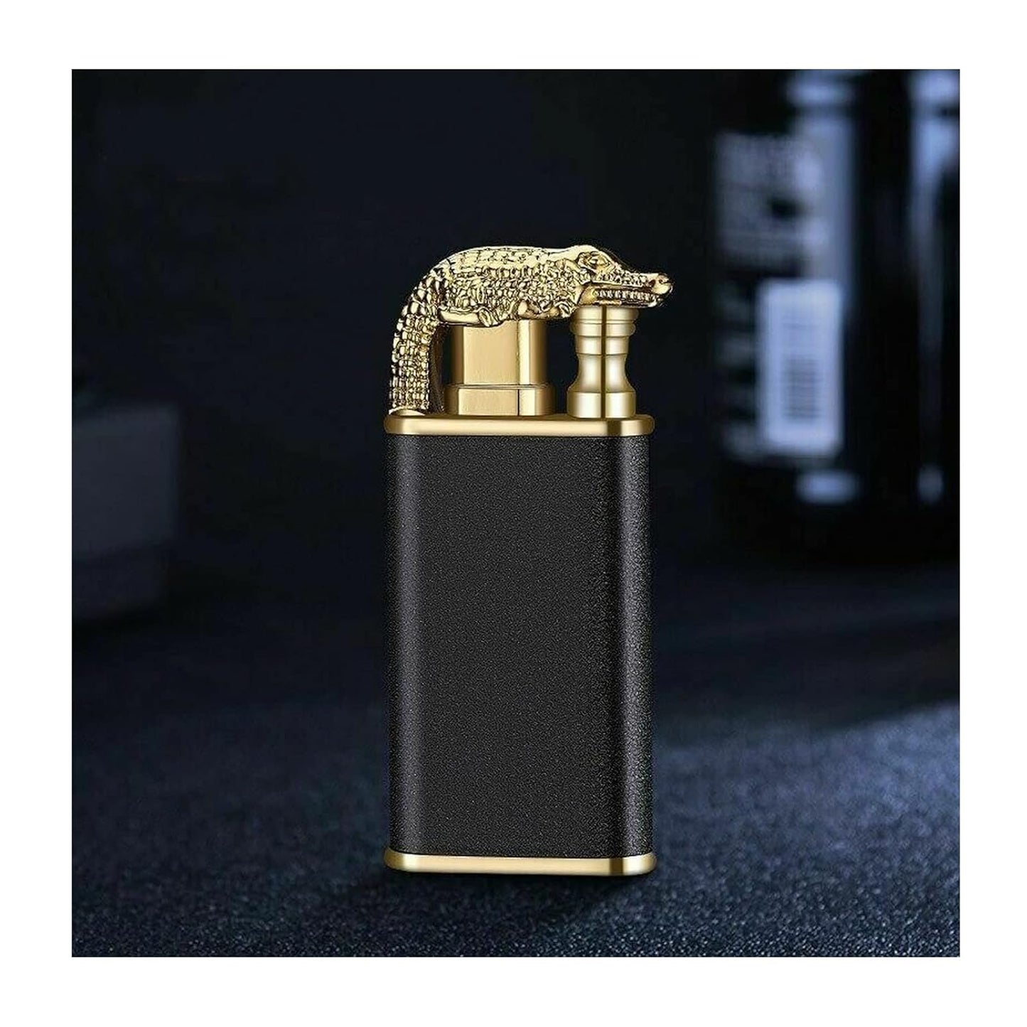 Double Flame Dragon Lighter,Lighter Outdoor Windproof Lighter Dual Arc Lighter Electric Lighters,Gas Not Included (Black)