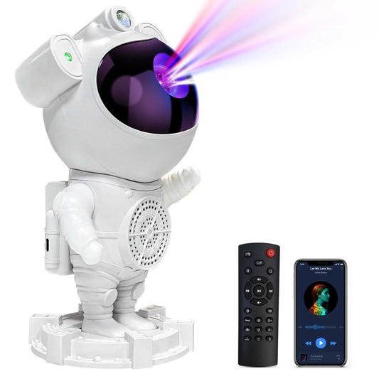 New Projector Galaxy Night Light Astronaut Light Projector,Astro Starry Nebula Led Lamp For Bedroom With Timer & Remote Control For Adults,Ceiling,Kids Room Decor,Mother'S Day Gift-Abs,White