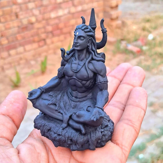 Mahayogi Shiva Statue Sculpture 3.5 inc for Home Decor, Office or Pooja Items Bhole Shankra murti Adiyogi