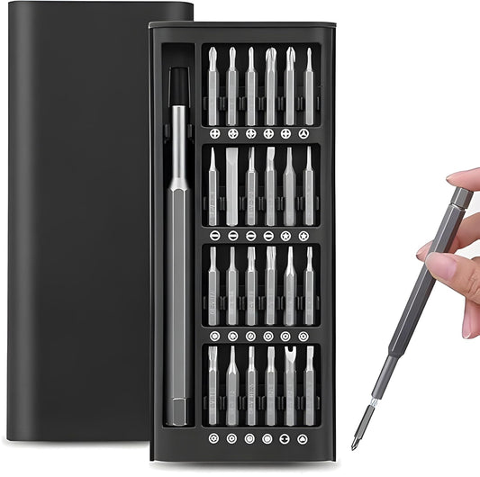 24-in-1 Screwdriver Set with Case - Magnetic Micro Driver Tool Kit | Portable Versatile Precision Screwdriver Set for Fixing & Repair Electronics, Jewelers, PC, Glasses, Watch, Phone (1 Set)