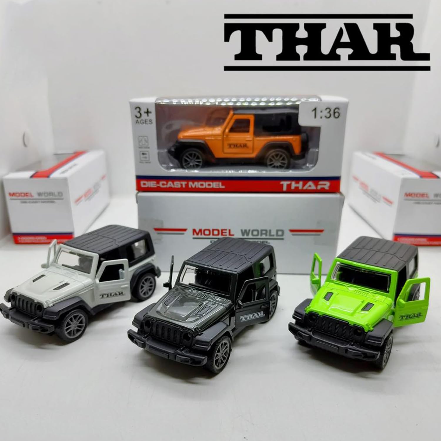 Metal Thar Diecast Toy Car with Openable Doors 1 36 scale