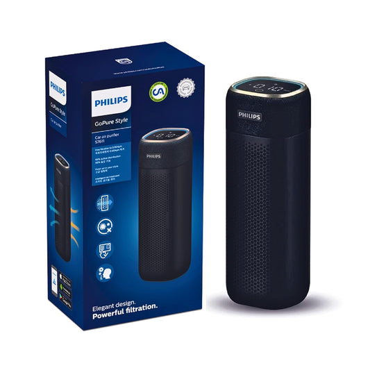 Philips GPS 7611 Car Air Purifier, Hepa & Hesa Filter, Dual Fan, Smart App, Antivirul Aroma, Digital Display, Filters 99.9% Ultra Fine Particles 0.004um