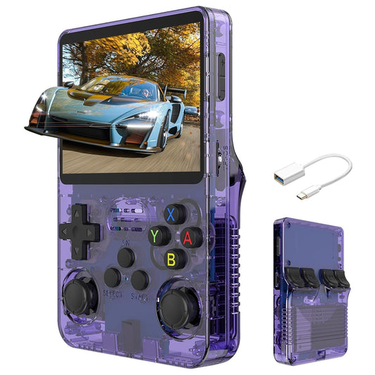 R36S Retro Handheld Video Game Console 3.5 inch Retro Handheld Video Games Consoles Built-in Rechargeable Battery Portable Style Preinstalled Hand Held Game Consoles