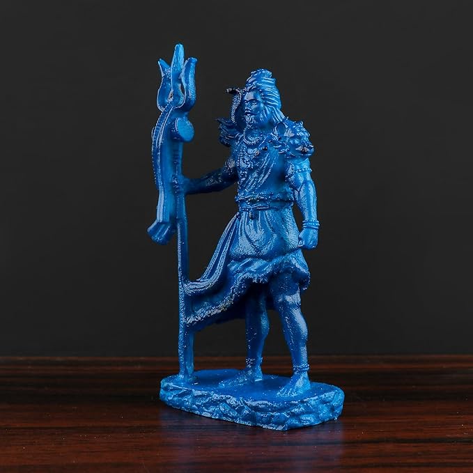 Polyresin Shiv Ji Murti for Pooja Room Figurines Idol Mahadev Sculpture