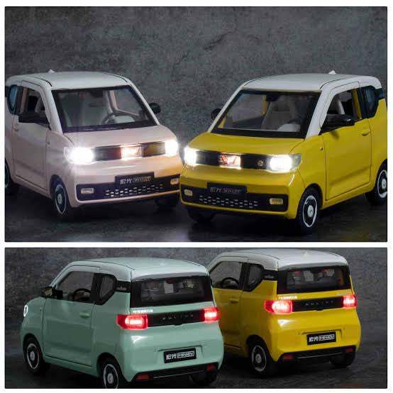 1:24 Mini EV Car Die Cast Model Simulation Diecast Metal Alloy Model car Sound Light Pull Back Collection Kids Toy Gifts A550