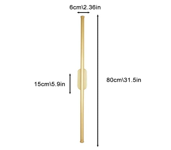 Modern LED Wall Light Linear | Wall Sconce Lighting Long | Wall Mount Lamp | Minimalist Metal Wall Lighting Fixture for Bedroom Hallway Stairwell Living Room Wall Wash Lights LZ079 GOLD