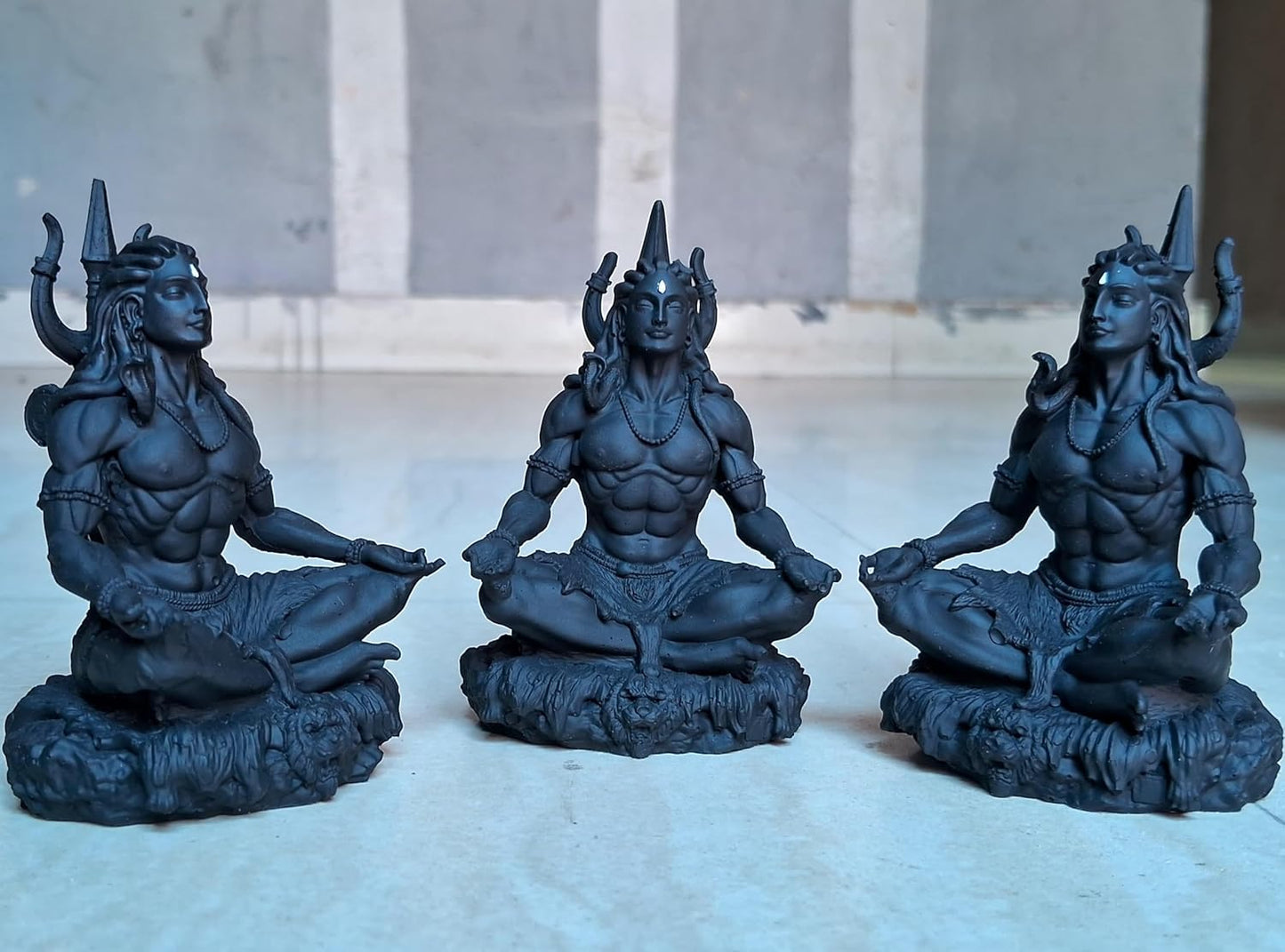 Mahayogi Shiva Statue Sculpture 3.5 inc for Home Decor, Office or Pooja Items Bhole Shankra murti Adiyogi