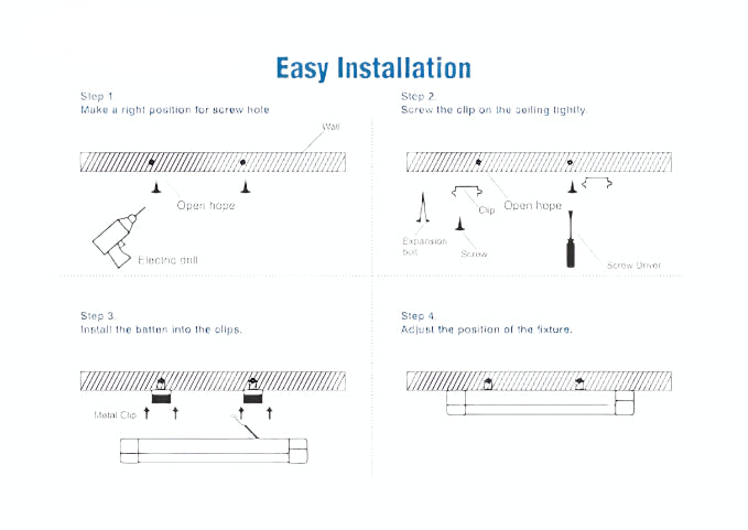 2FLB 2 Feet Led Batten Light 15 Watts Warm White