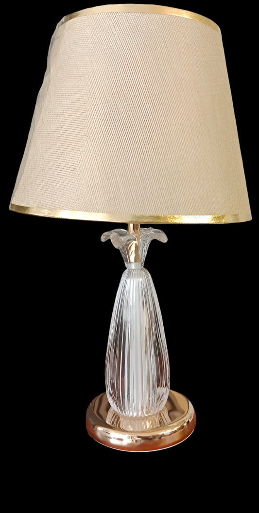 Premium fabric Crystal Glass Table Lamp Model 6168 Best for Bedroom, living room, dining room